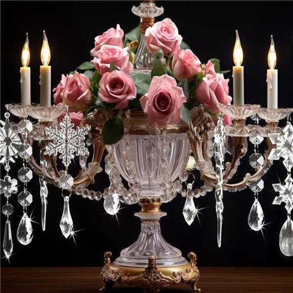 Crystal Christmas Ornaments for Tree Decorations-Hanging Acrylic 18PCs - Picture 5 of 7